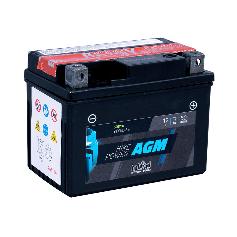 BATTERIE AGM INTACT BIKE POWER YTX4L BS