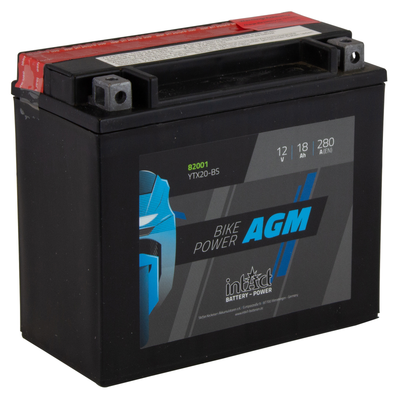 BATTERIE AGM INTACT BIKE POWER YTX20 BS