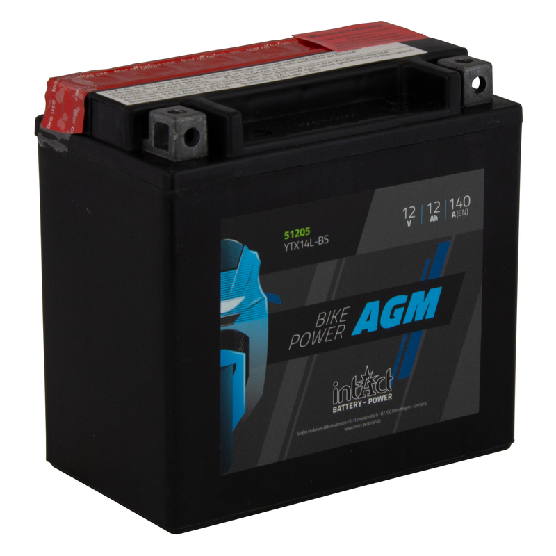 BATTERIE AGM INTACT BIKE POWER YTX14L BS