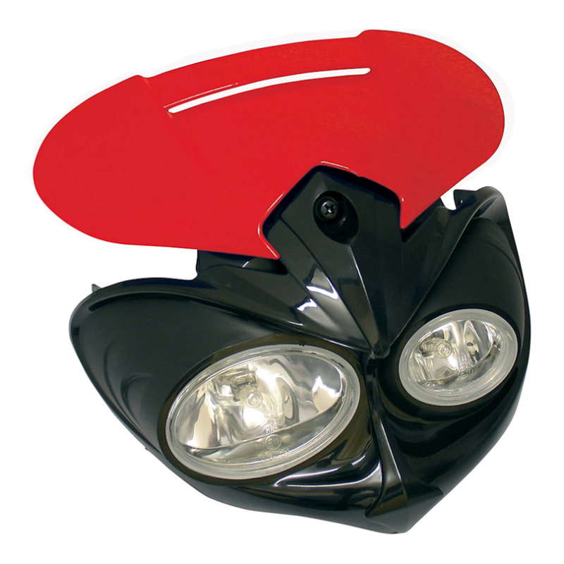 PHARE DE CARÉNAGE FALCON NOIR ROUGE H3 12 V 55 W E