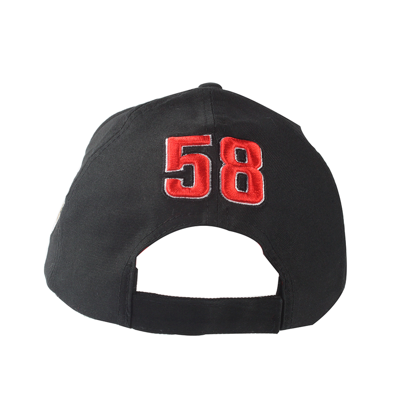 MENS CAP 58 SIC WHITE/BLACK