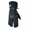 WINTER ROAD 2 FINGER MITTENS TEXTILE/LEATHER   BLACK XS