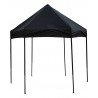 GAZEBO QUICK UP 3M DIAMÈTRE HEXAGONALE CADRE EN ACIER NOIR SANS PAROIS