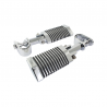 FOOTREST UNIVERSAL DIAMOND CHROME/BLACK 1 1/4in fitting