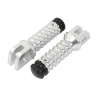 ALLY FOOT PEGS WITH SLIDER (PAIR) YAMAHA FRONT SILVER YA11F