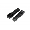 ALLY FOOT PEGS WITH SLIDER (PAIR) SUZUKI FRONT BLACK SU11F