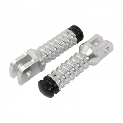 ALLY FOOT PEGS WITH SLIDER (PAIR) HONDA FRONT SILVER HD11F