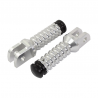 ALLY FOOT PEGS WITH SLIDER (PAIR) HONDA FRONT SILVER HD11F