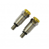 Purgeur d air de fourche M5 x 0,8, corps  acier inoxydable, tête dorée, compatible avec Showa Kayaba
