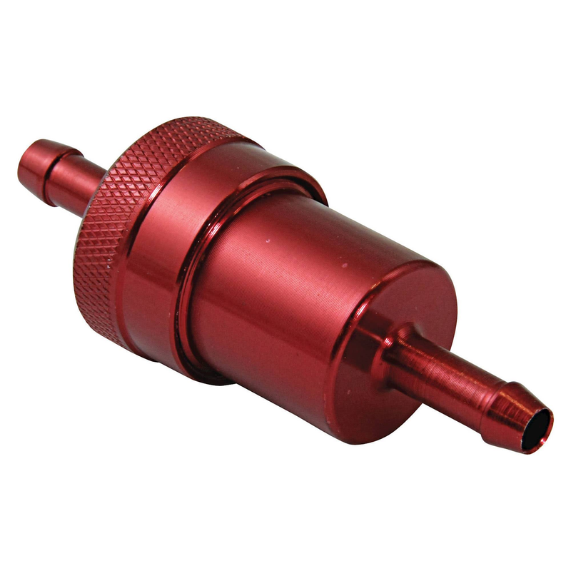 Filtre à carburant 6 mm, rouge anodisé standard