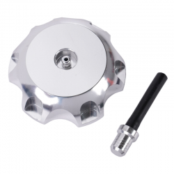 FUEL CAP MX WITH VENT VALVE CR / KX/KXF / RM/RMZ SILVER (FITS 50MM OD THREAD)