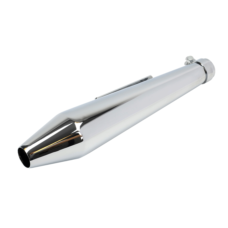 SILENCIEUX UNIVERSEL 48 cm, CÔNE, DÉFLECTEUR FIXE, DIAMÈTRE 38, DIAMÈTRE 45 mm, SUPPORT