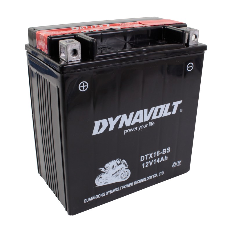 BATTERIE SANS ENTRETIEN DYNAVOLT   EU   YTX16-BS   AVEC BLOC D'ACIDE