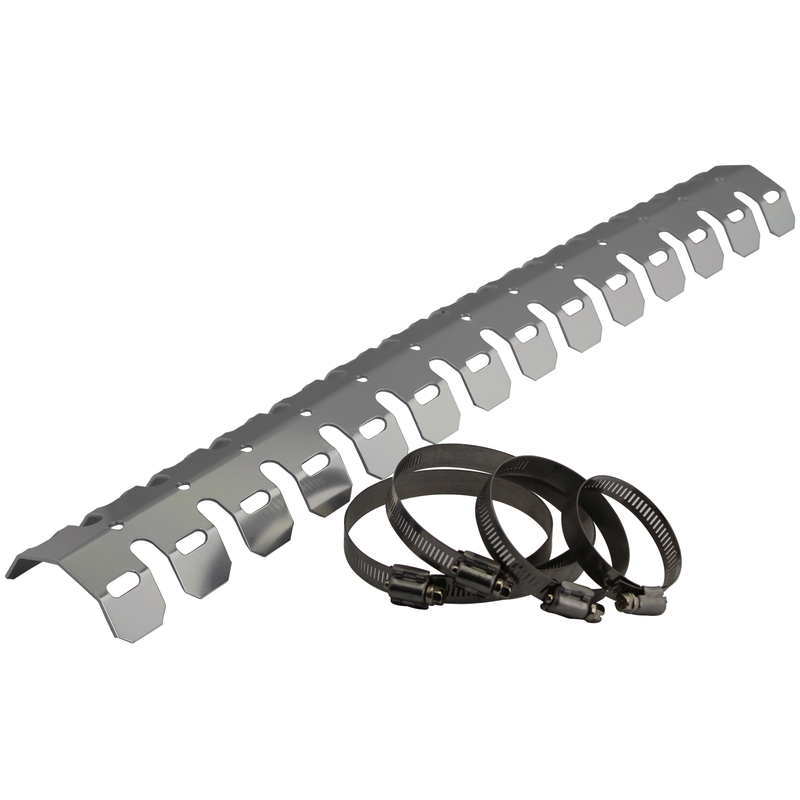 PROTECTION D'ÉCHAPPEMENT 61 CM ARGENTÉE 4 COLLIERS
