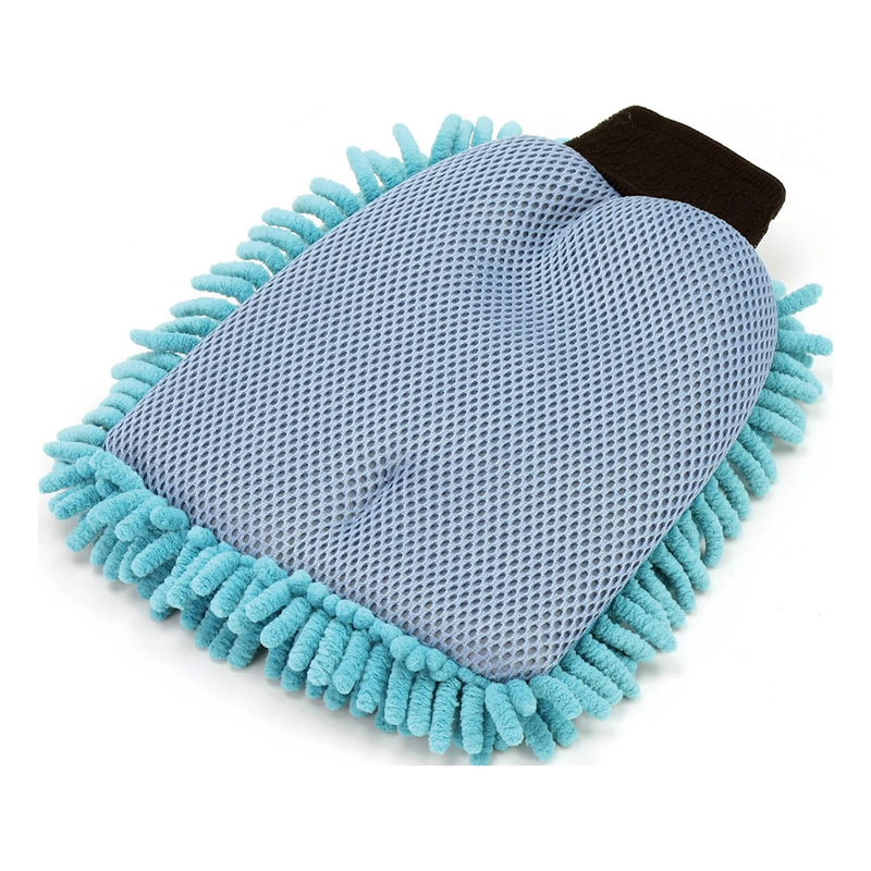 Gant de nettoyage 2 en 1  chenille à poils longs et éponge