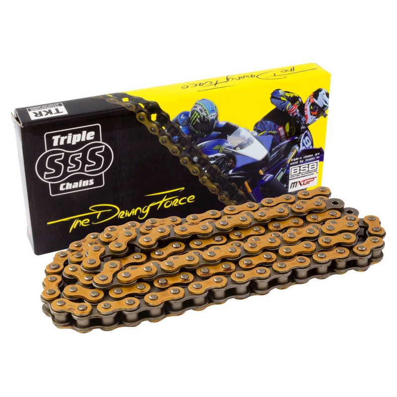 TRIPLE-S STD CHAIN 420-134 LINK GOLD COLOUR