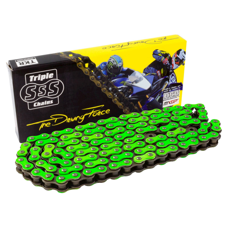 TRIPLE-S STD CHAIN 420-130 LINK GREEN COLOUR [SPRING LINK - CL]