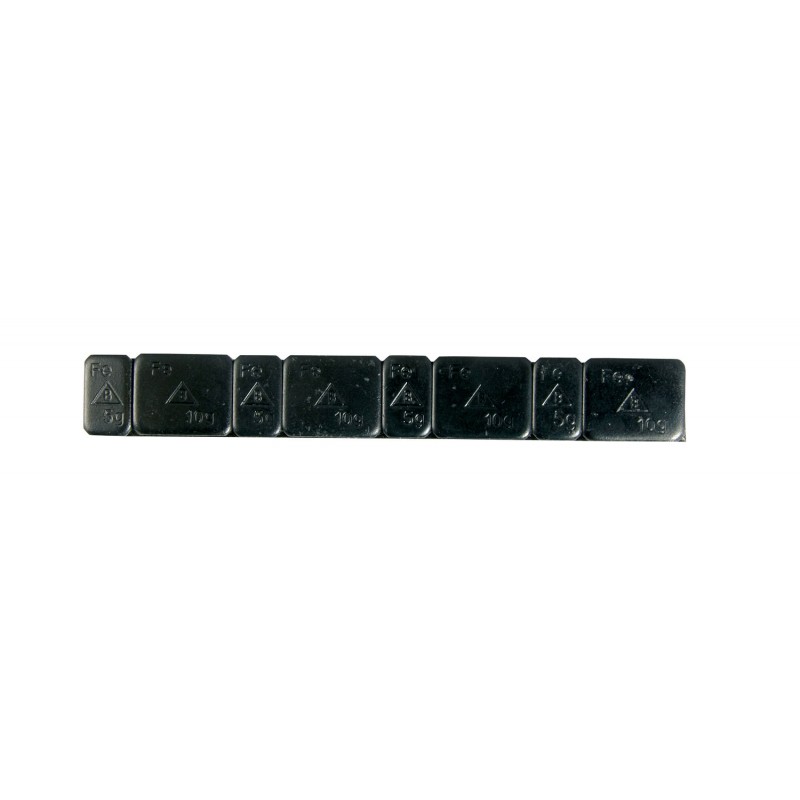 MASSES D'AJUSTEMENT NOIRES 50 x 60 g, BANDES 4 x 5 g, 4 x 10 g, AUTO-ADHÉSIVES SANS PLOMB