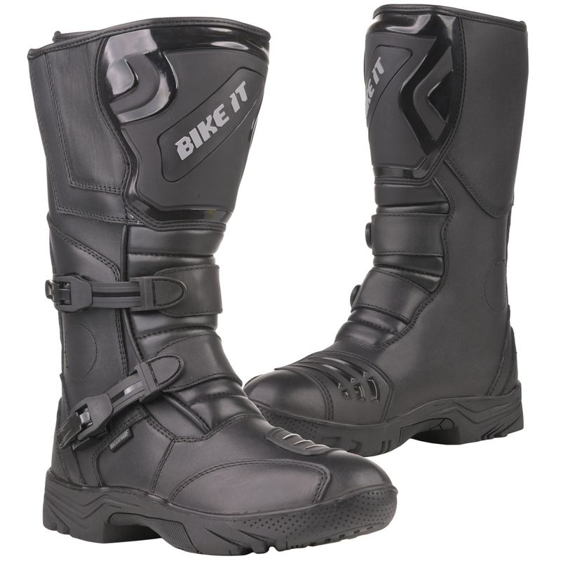 Bottes de moto étanche BikeIt Triple-Black ADVENTURE, Taille: 46