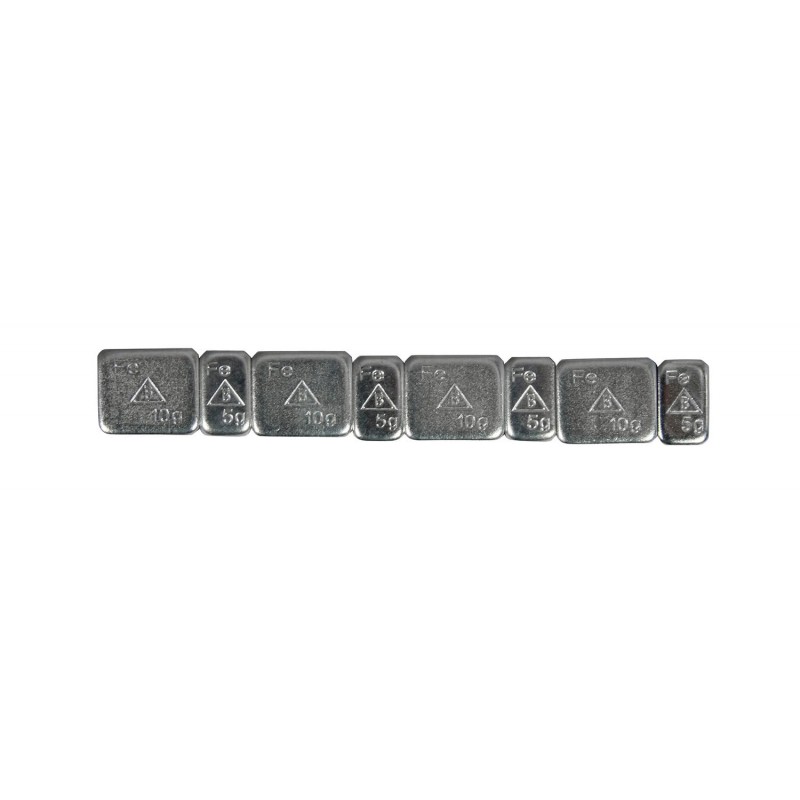 MASSES D'AJUSTEMENT 50 x 60 g, BANDES 4 x 5 g, 4 x 10 g, AUTO-ADHÉSIVES SANS PLOMB