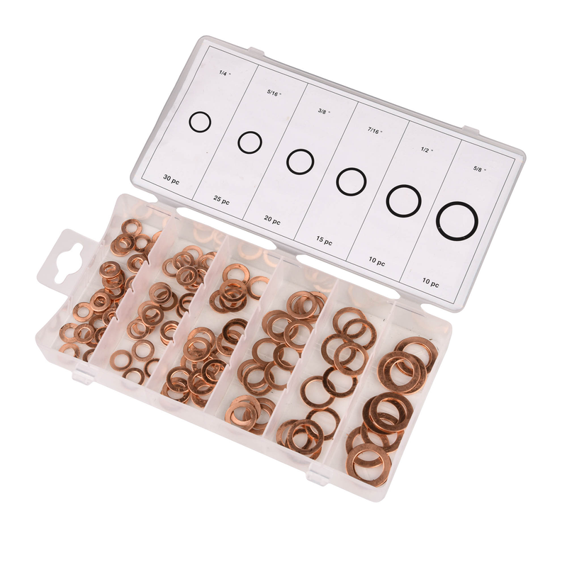 Kit de rondelles en cuivre  impériales, 110 pièces