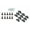 BLACK QUICK RELEASE FAIRING FASTENERS RIVET TYPE 14MM 10PCS YC901