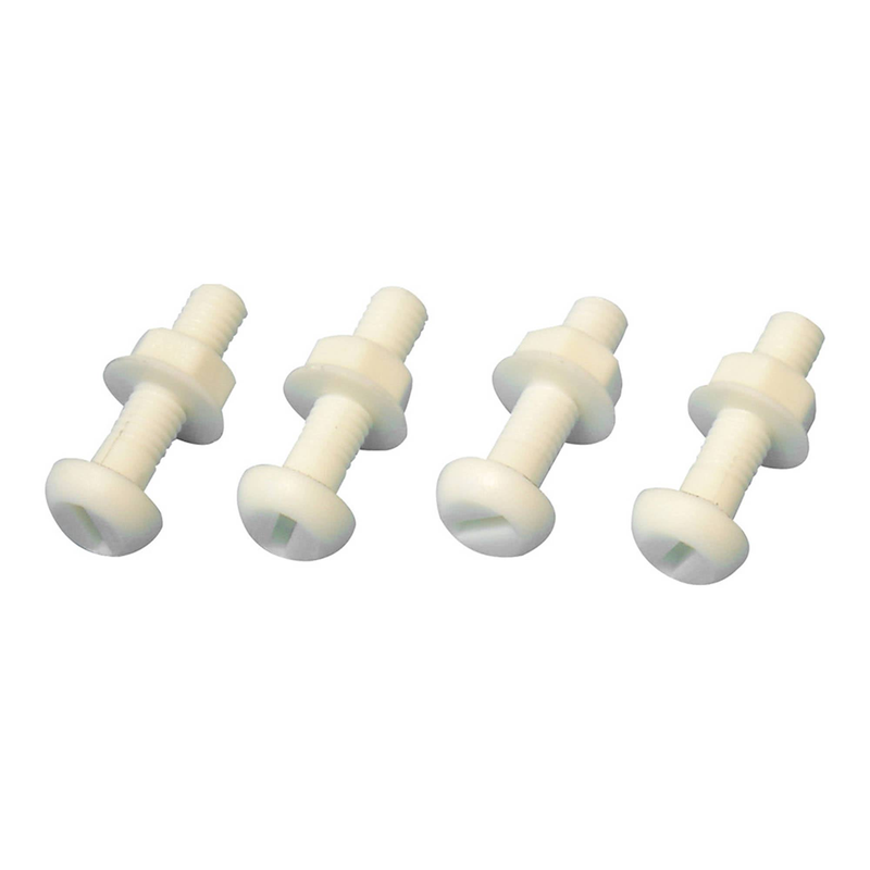 NUMBER PLATE BOLTS AND NUTS WHITE 50PCS