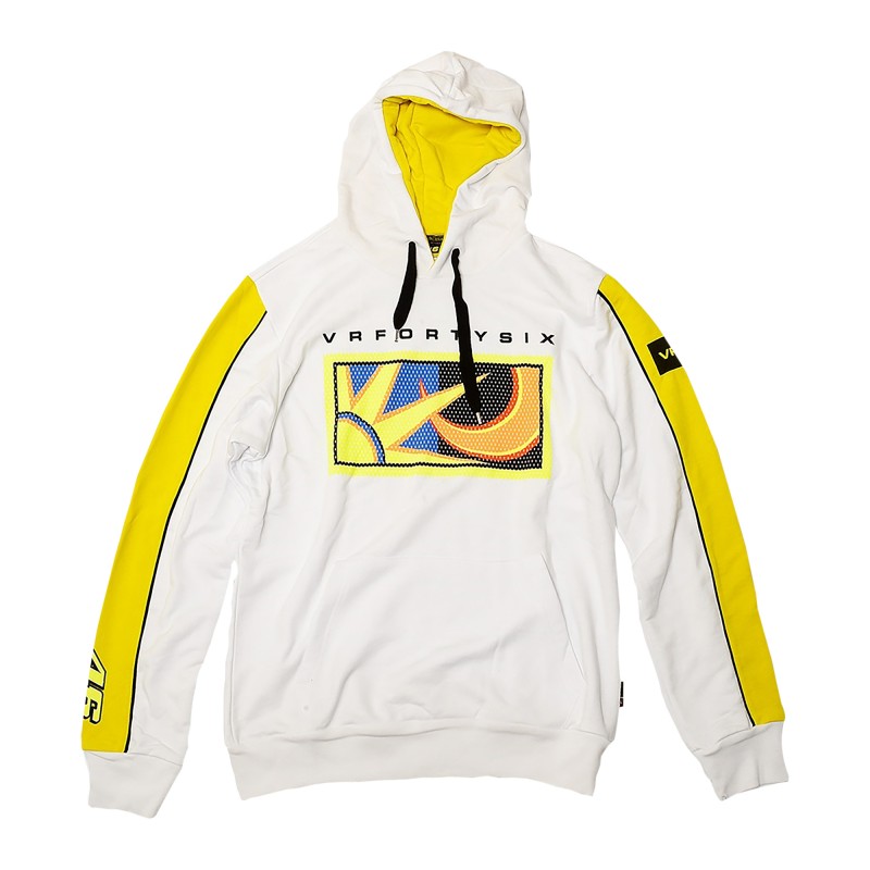 LADIES ZIP FLEECE HOODIE ROSSI 46 WHITE XS
