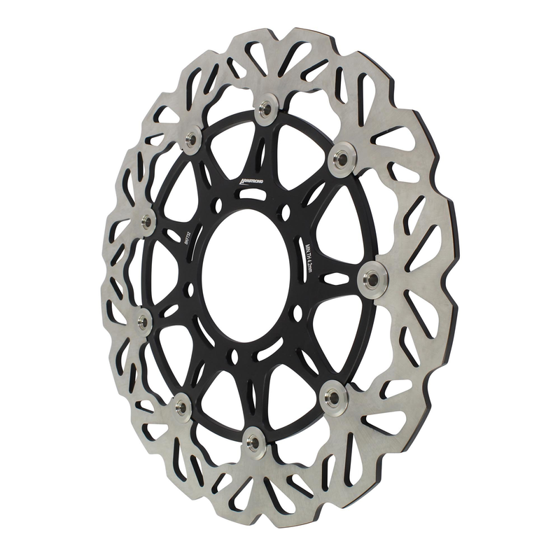 ARMSTRONG FRONT FLOATING BRAKE DISC STREET WAVY 1PC ZX6R 05-07 ZX10R 04-07 Z1000 07 EQUIV MD4152