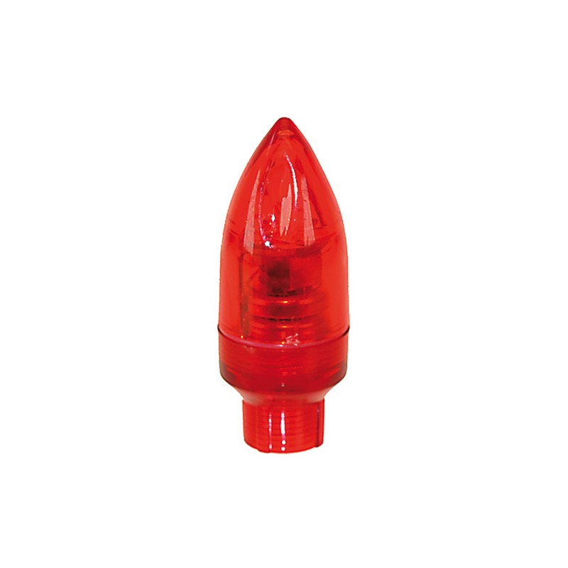 Paire Bouchons de valves ROCKET avec led ROUGE