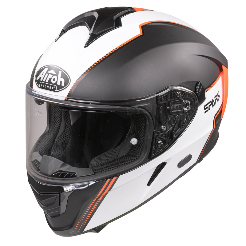 AIROH HELMET SPARK FULL FACE -  FLOW ORANGE MATT SPF32 - XS -