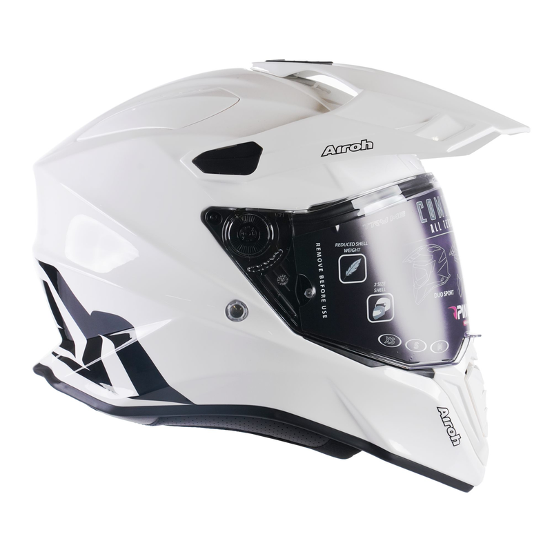 AIROH HELMET COMMANDER ADVENTURE - COLOR WHITE GLOSS CM14 - XL [ACU GOLD]