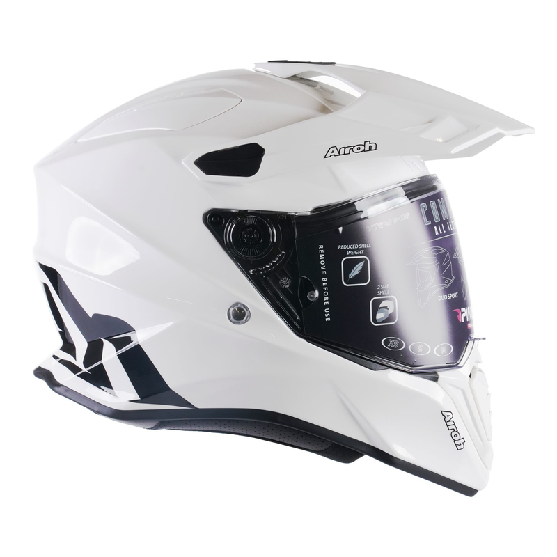 AIROH HELMET COMMANDER ADVENTURE - COLOR WHITE GLOSS CM14 - M [ACU GOLD]