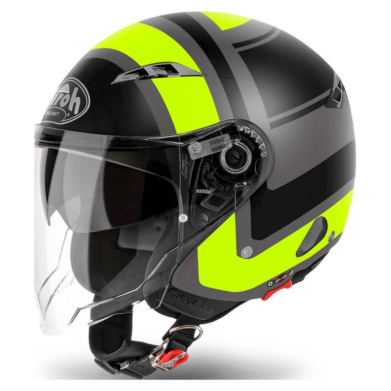 AIROH HELMET CITY ONE JET   WRAP YELLOW MATT COWR31   XS