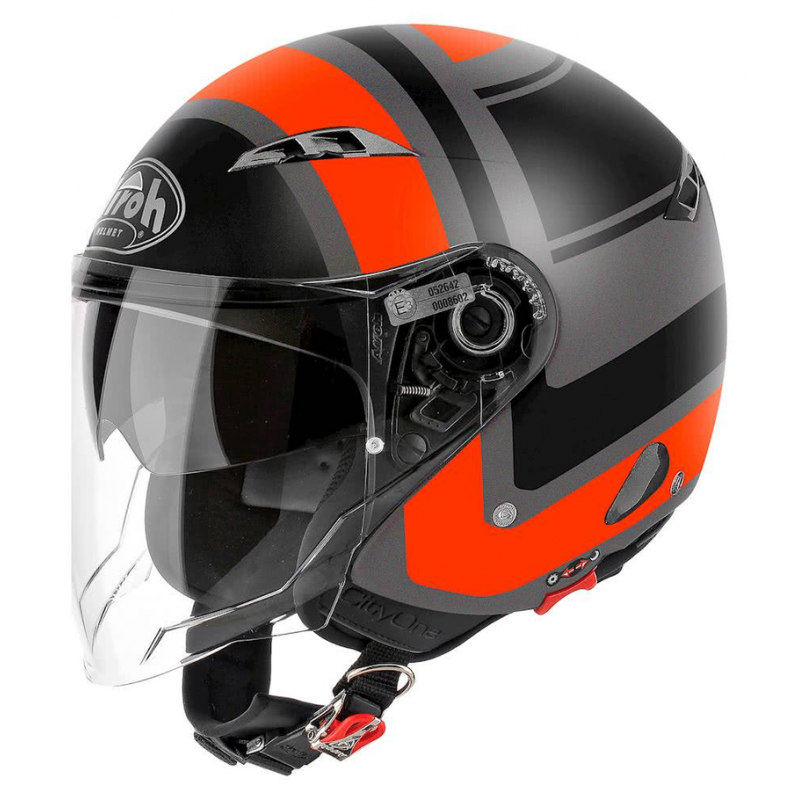 AIROH HELMET CITY ONE JET   WRAP ORANGE MATT COWR32   XS