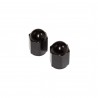 Bouchons de valve hexagonaux noirs