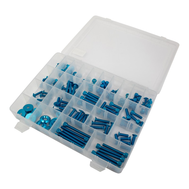 Jeu de vis universel (150 pièces) bleu