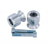 PROTÈGE BRAS OSCILLANT BIKETEK ALUMINIUM POLI 10 MM TYPE KAWASAKI AVEC ENTRETOISES  1,25 PI