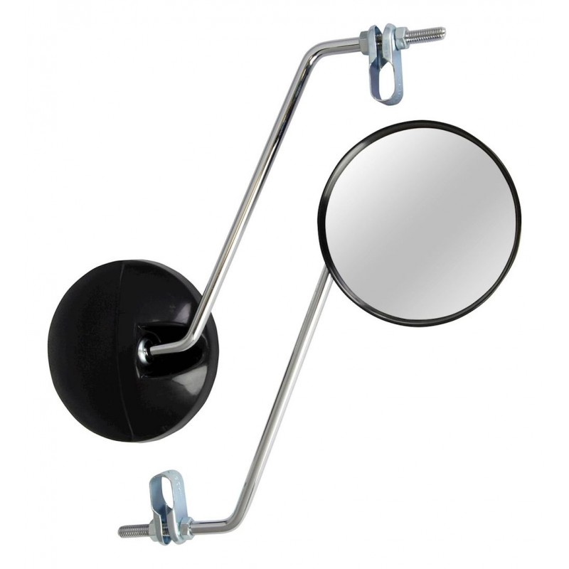 RÉTROVISEUR UNIVERSEL CYCLOMOTEUR 8 MM À COLLER PAIRE