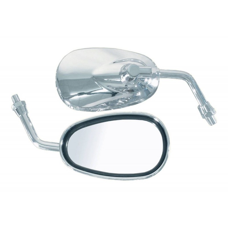 RÉTROVISEURS UNIVERSELS MINI CHROME TYPE XV 10 MM, PAIRE 590105