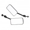 PAIRE DE RÉTROVISEURS UNIVERSELS F1 ASPECT CARBONE COURTS 40 MM