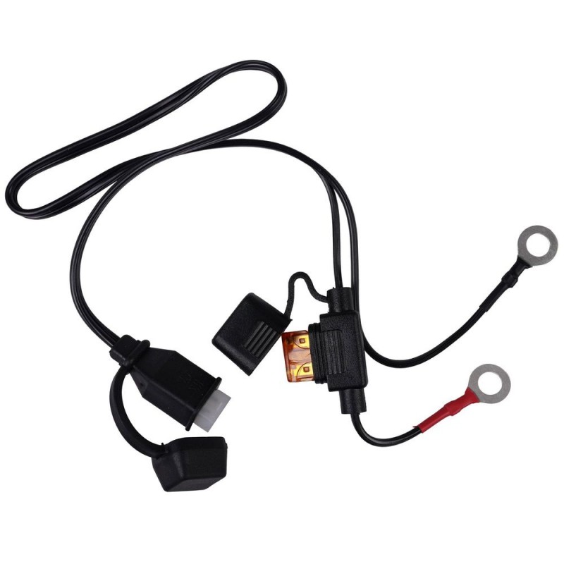 CONNECTEUR FEMELLE  CHARGEUR  BATTERIE  FUSIBLE ET WP   FIXATION DE BORNE    + ROND  CARRÉ