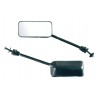 PAIRE DE RÉTROVISEURS UNIVERSELS F1 NOIRS LONGS 110 MM