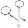JEU DE RÉTROVISEURS UNIVERSELS CHROMÉS ROND 10 mm GAUCHE  STD  DROIT  STD   589510