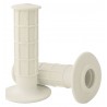 POIGNÉES MOTOCROSS BLANCHES 22 MM GAUCHE 25 MM DROITE 115 MM