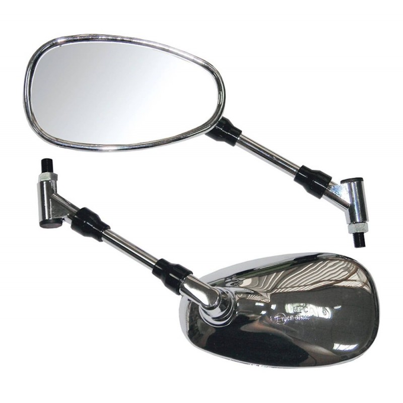 Paire de rétroviseurs Yamaha XJR1300 1400 ovales chromés  MP316